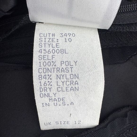 Vtg Tadashi Satin Sheer Maxi Skirt Size 10 Formal Flare Bottom Goth Vamp Witchy - Picture 11 of 11